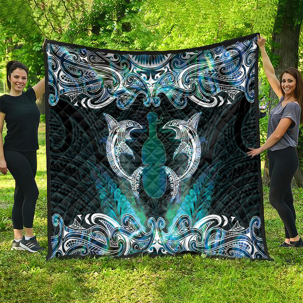 New Zealand Kotiate Weapon Quilt Aotearoa Mango Paua Shell Maori Pattern LT22 - Polynesian Pride