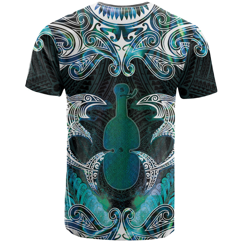 New Zealand Kotiate Weapon T Shirt Aotearoa Mango Paua Shell Maori Pattern LT22 - Polynesian Pride