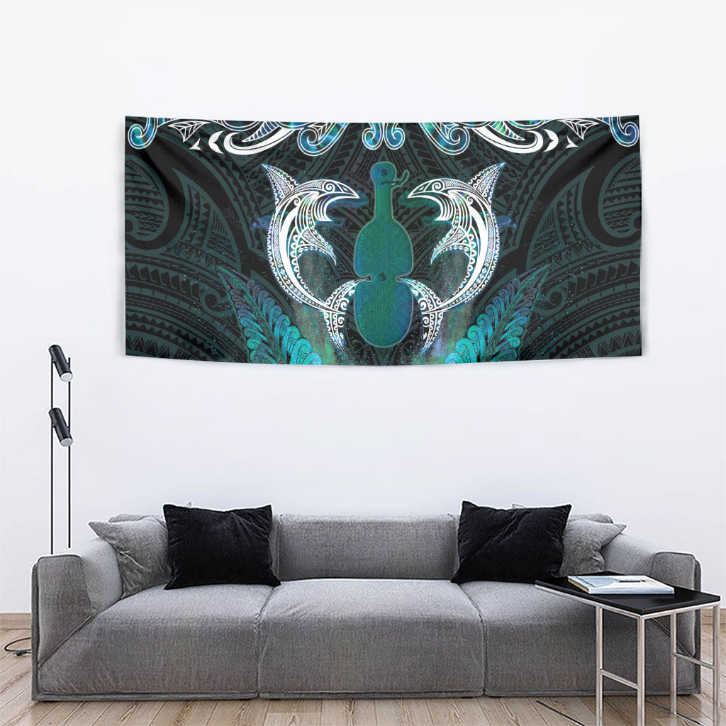 New Zealand Kotiate Weapon Tapestry Aotearoa Mango Paua Shell Maori Pattern LT22 - Polynesian Pride