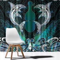 New Zealand Kotiate Weapon Window Curtain Aotearoa Mango Paua Shell Maori Pattern LT22 - Polynesian Pride