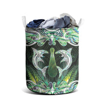 New Zealand Mere Pounamu Weapon Laundry Basket Aotearoa Mango Paua Shell Maori Pattern LT22 - Polynesian Pride