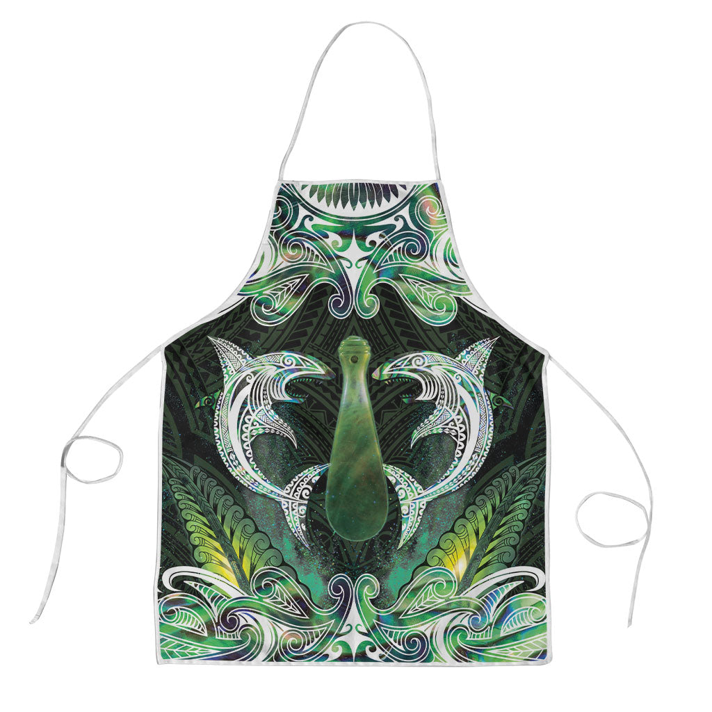 New Zealand Mere Pounamu Weapon Apron Aotearoa Mango Paua Shell Maori Pattern LT22 Green - Polynesian Pride