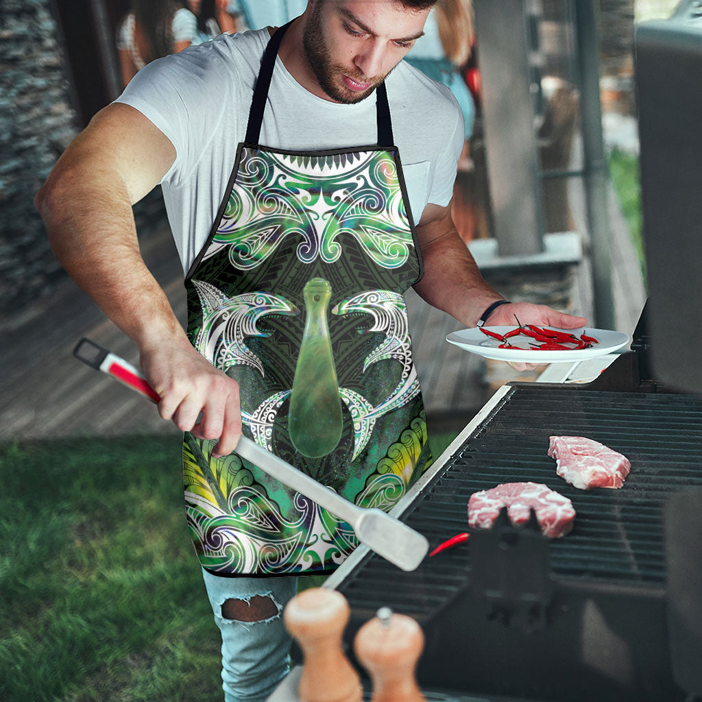 New Zealand Mere Pounamu Weapon Apron Aotearoa Mango Paua Shell Maori Pattern LT22 - Polynesian Pride
