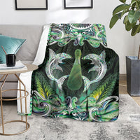 New Zealand Mere Pounamu Weapon Blanket Aotearoa Mango Paua Shell Maori Pattern LT22 - Polynesian Pride