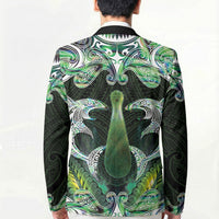 New Zealand Mere Pounamu Weapon Blazer Aotearoa Mango Paua Shell Maori Pattern LT22 - Polynesian Pride