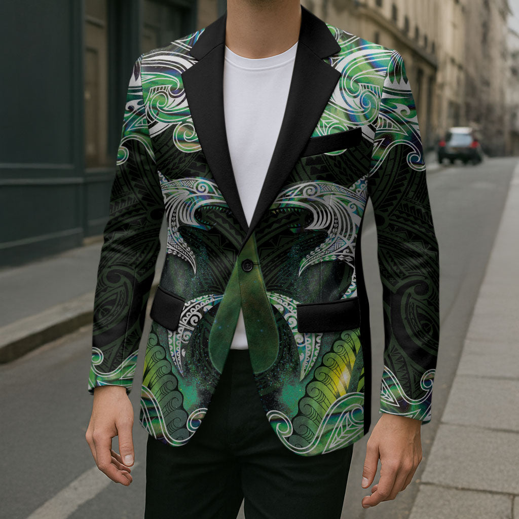 New Zealand Mere Pounamu Weapon Blazer Aotearoa Mango Paua Shell Maori Pattern LT22 - Polynesian Pride