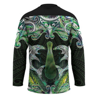 New Zealand Mere Pounamu Weapon Hockey Jersey Aotearoa Mango Paua Shell Maori Pattern