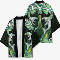 New Zealand Mere Pounamu Weapon Kimono Aotearoa Mango Paua Shell Maori Pattern LT22 - Polynesian Pride