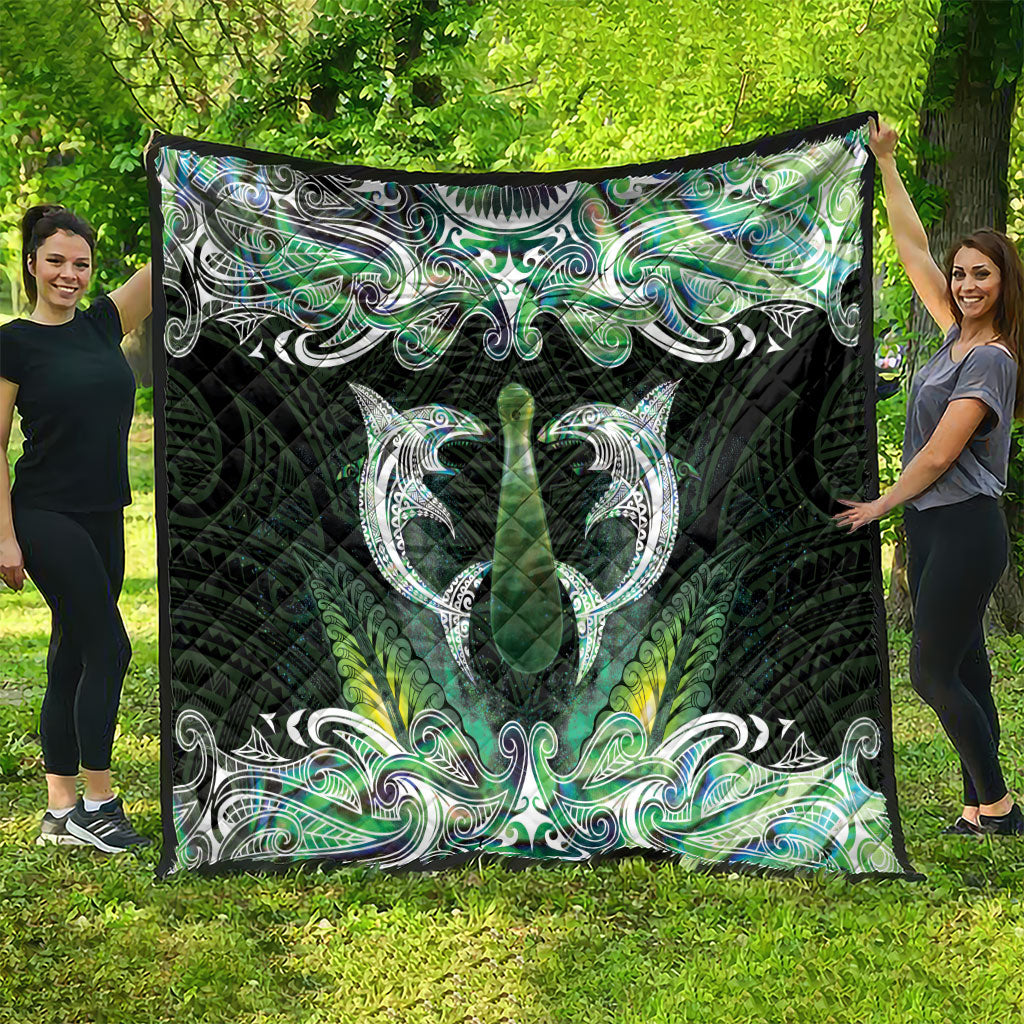 New Zealand Mere Pounamu Weapon Quilt Aotearoa Mango Paua Shell Maori Pattern LT22 - Polynesian Pride