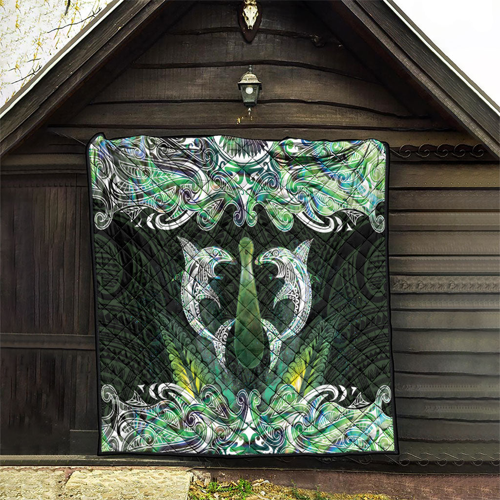 New Zealand Mere Pounamu Weapon Quilt Aotearoa Mango Paua Shell Maori Pattern LT22 - Polynesian Pride