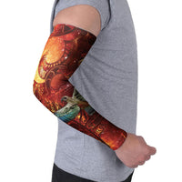 New Zealand Kea Bird Matariki Personalised Arm Sleeves Silver Fern Maori Pattern