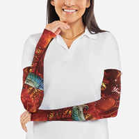 New Zealand Kea Bird Matariki Personalised Arm Sleeves Silver Fern Maori Pattern
