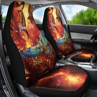 New Zealand Kea Bird Matariki Personalised Car Seat Cover Silver Fern Maori Pattern