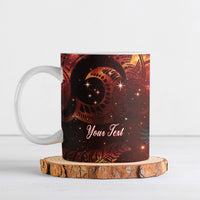 New Zealand Kea Bird Matariki Personalised Ceramic Mug Silver Fern Maori Pattern