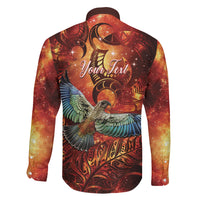 New Zealand Kea Bird Matariki Personalised Family Matching Off Shoulder Maxi Dress and Hawaiian Shirt Silver Fern Maori Pattern LT22 - Polynesian Pride