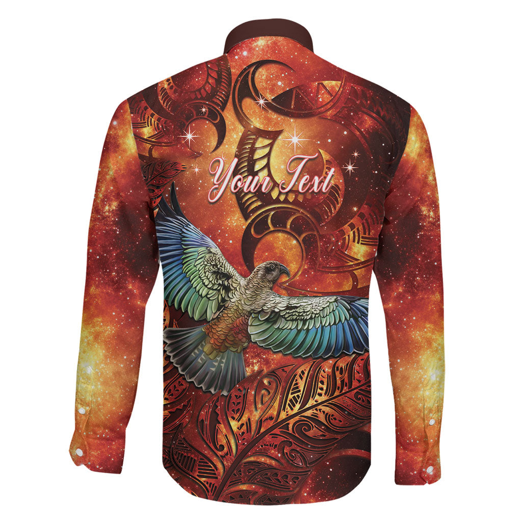 New Zealand Kea Bird Matariki Personalised Family Matching Off Shoulder Short Dress and Hawaiian Shirt Silver Fern Maori Pattern LT22 - Polynesian Pride