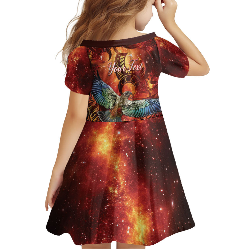 New Zealand Kea Bird Matariki Personalised Family Matching Tank Maxi Dress and Hawaiian Shirt Silver Fern Maori Pattern LT22 - Polynesian Pride
