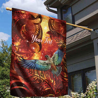 New Zealand Kea Bird Matariki Personalised Garden Flag Silver Fern Maori Pattern
