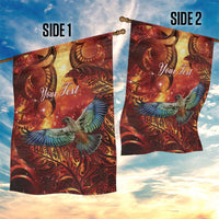 New Zealand Kea Bird Matariki Personalised Garden Flag Silver Fern Maori Pattern