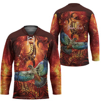 New Zealand Kea Bird Matariki Personalised Hockey Jersey Silver Fern Maori Pattern