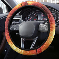 New Zealand Kea Bird Matariki Steering Wheel Cover Silver Fern Maori Pattern