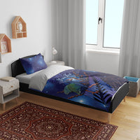 Takahe New Zealand Personalised Bedding Set Harakeke Silver Fern Maori Pattern