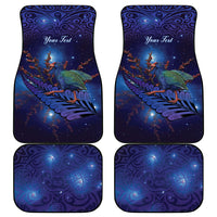 Takahe New Zealand Personalised Car Mats Harakeke Silver Fern Maori Pattern