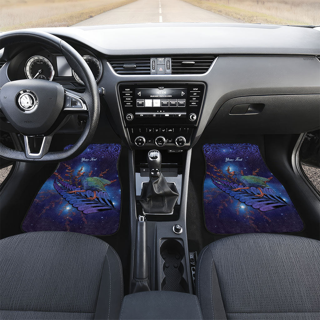 Takahe New Zealand Personalised Car Mats Harakeke Silver Fern Maori Pattern