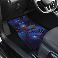 Takahe New Zealand Personalised Car Mats Harakeke Silver Fern Maori Pattern