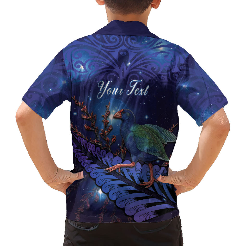 Takahe New Zealand Personalised Family Matching Summer Maxi Dress and Hawaiian Shirt Harakeke Silver Fern Maori Pattern LT22 - Polynesian Pride