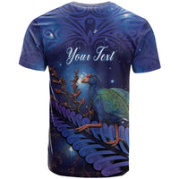 Takahe New Zealand Personalised T Shirt Harakeke Silver Fern Maori Pattern