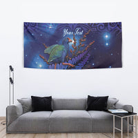 Takahe New Zealand Personalised Tapestry Harakeke Silver Fern Maori Pattern