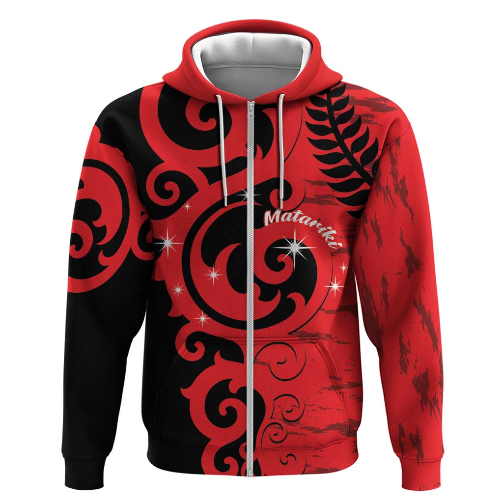 New Zealand Matariki Hoodie Maori New Year Koru Pattern