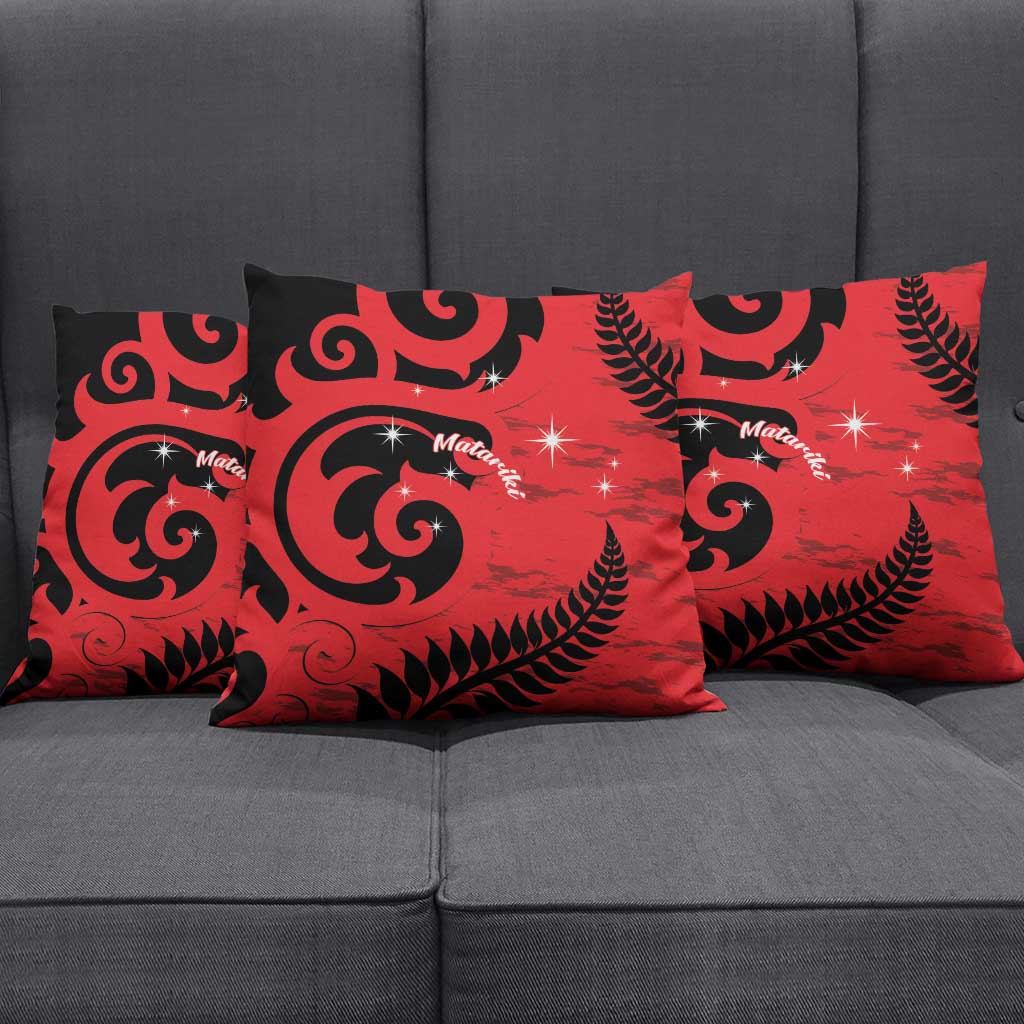 New Zealand Matariki Pillow Cover Maori New Year Koru Pattern