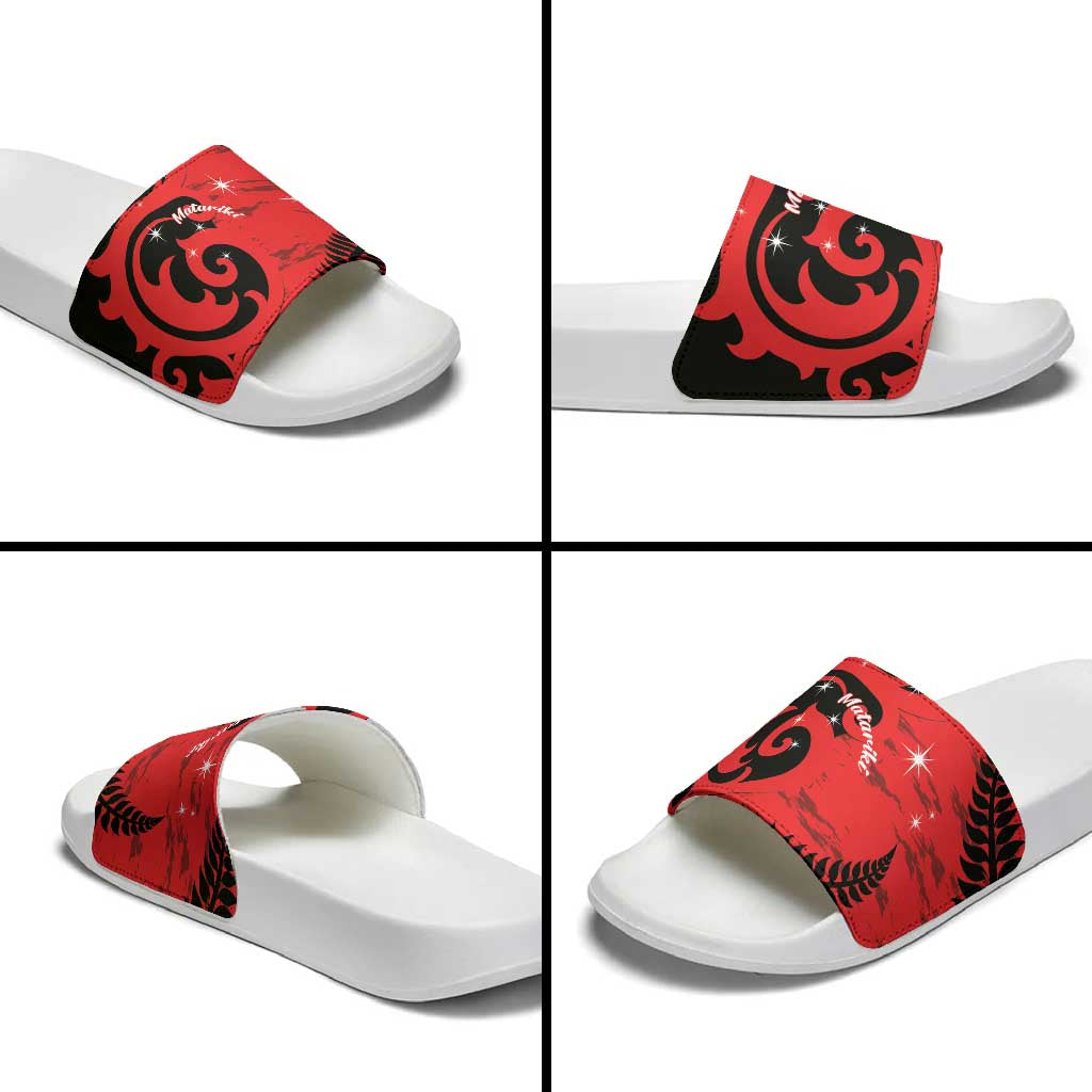 New Zealand Matariki Slide Sandals Maori New Year Koru Pattern