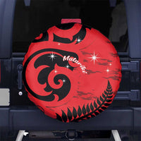 New Zealand Matariki Spare Tire Cover Maori New Year Koru Pattern