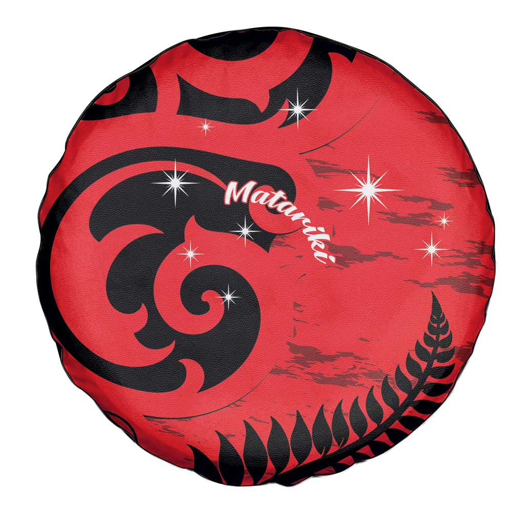 New Zealand Matariki Spare Tire Cover Maori New Year Koru Pattern