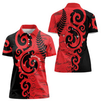 New Zealand Matariki Women Polo Shirt Maori New Year Koru Pattern