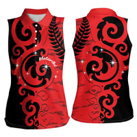 New Zealand Matariki Women Sleeveless Polo Shirt Maori New Year Koru Pattern