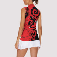 New Zealand Matariki Women Sleeveless Polo Shirt Maori New Year Koru Pattern