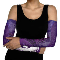 New Zealand Matariki Arm Sleeves Maori Manaia Galaxy Silver Fern Purple Color LT22 - Polynesian Pride