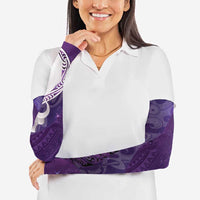 New Zealand Matariki Arm Sleeves Maori Manaia Galaxy Silver Fern Purple Color LT22 - Polynesian Pride