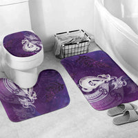 New Zealand Matariki Bathroom Set Maori Manaia Galaxy Silver Fern Purple Color