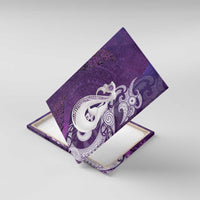 New Zealand Matariki Canvas Wall Art Maori Manaia Galaxy Silver Fern Purple Color