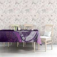 New Zealand Matariki Tablecloth Maori Manaia Galaxy Silver Fern Purple Color
