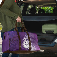 New Zealand Matariki Travel Bag Maori Manaia Galaxy Silver Fern Purple Color LT22 - Polynesian Pride