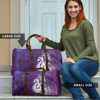 New Zealand Matariki Travel Bag Maori Manaia Galaxy Silver Fern Purple Color LT22 - Polynesian Pride