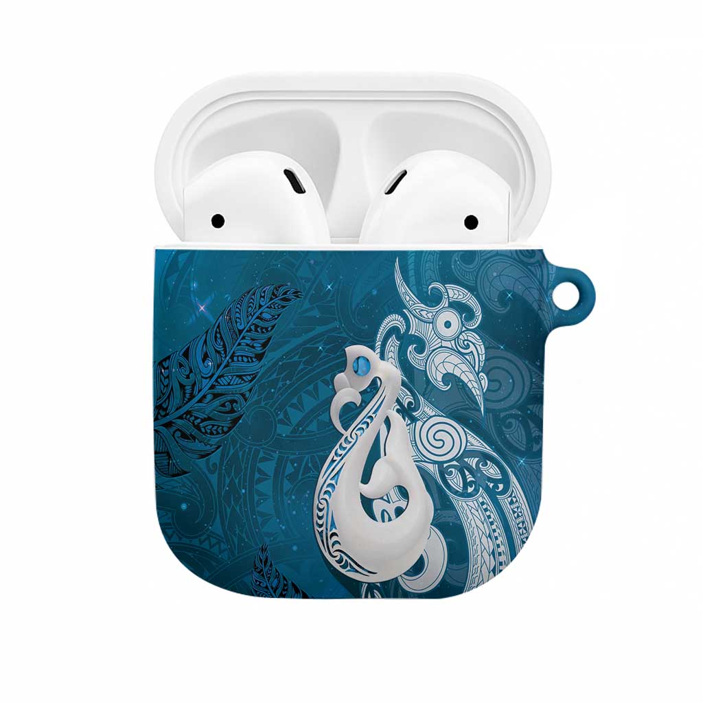 New Zealand Matariki AirPods Case Maori Manaia Galaxy Silver Fern Blue Color