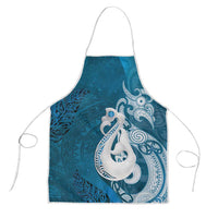 New Zealand Matariki Apron Maori Manaia Galaxy Silver Fern Blue Color