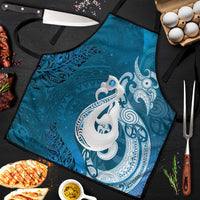 New Zealand Matariki Apron Maori Manaia Galaxy Silver Fern Blue Color